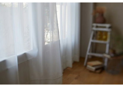 洗える 幅100cm レース カーテン 国産 北欧 かわいい おしゃれ リビング 新生活 一人暮らし 目隠し日本製 窓 インテリア シンプル ウォッシャブル ブロンシェ BLANCHE デザインライフ DESIGN LIFE(代引不可)