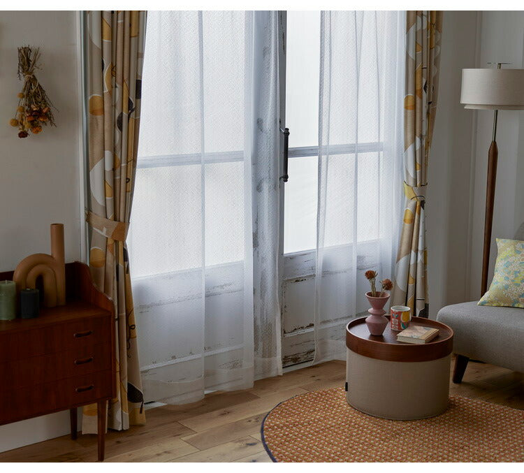 日本製 形状記憶加工 幅100cm カーテン 洗える レース 北欧 かわいい 新生活 一人暮らし 目隠し おしゃれ リビング インテリア リビング シンプル セドレ CEDRE ウォッシャブル デザインライフ(代引不可)