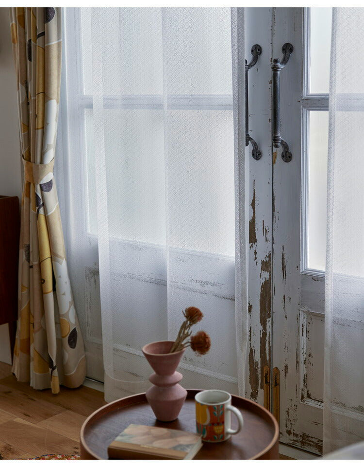 日本製 形状記憶加工 幅100cm カーテン 洗える レース 北欧 かわいい 新生活 一人暮らし 目隠し おしゃれ リビング インテリア リビング シンプル セドレ CEDRE ウォッシャブル デザインライフ(代引不可)