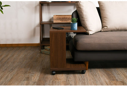 サイドテーブル B型(引OP)  幅40cm ワイヤレス充電機能 キャスター マガジンラック 引き出し リビング ソファ 収納(代引不可)
