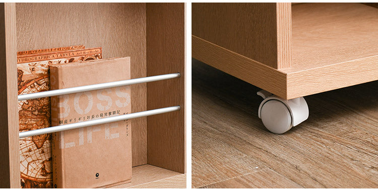 サイドテーブル B型(引OP)  幅40cm ワイヤレス充電機能 キャスター マガジンラック 引き出し リビング ソファ 収納(代引不可)