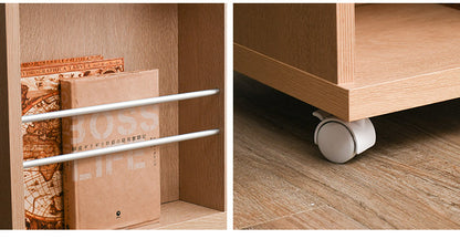 サイドテーブル B型(引OP)  幅40cm ワイヤレス充電機能 キャスター マガジンラック 引き出し リビング ソファ 収納(代引不可)