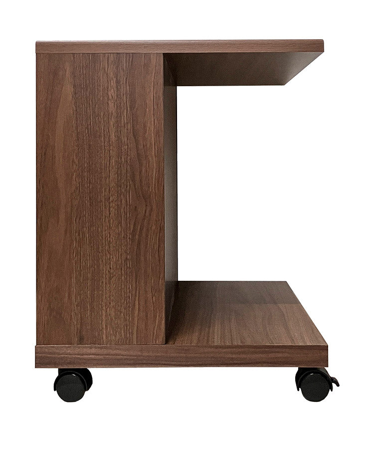 サイドテーブル B型(引OP)  幅40cm ワイヤレス充電機能 キャスター マガジンラック 引き出し リビング ソファ 収納(代引不可)