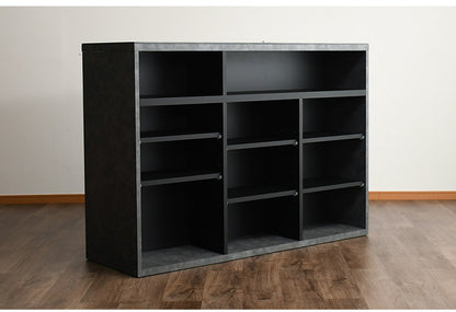 バーカウンター 幅150cm シンプル モダン オープンタイプ収納 高さ調節可能 棚板可動式 日本製 完成品 バー bar キッチン収納(代引不可)