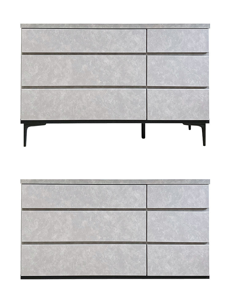 ローチェスト 幅120cm 3段 石目調 シンプル 高級感 引き出し フルスライドレール付き キャビネット 収納 リビング収納 ボックス お客様一部組み立て品(代引不可)