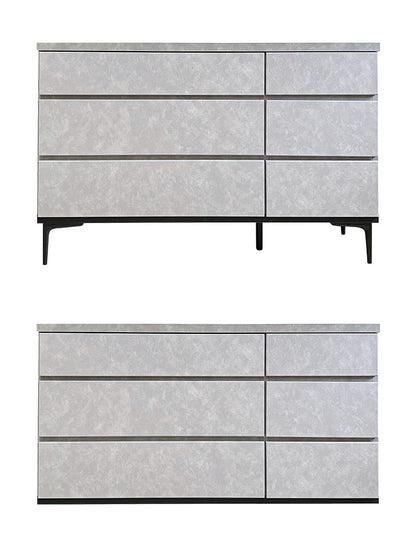 ローチェスト 幅120cm 3段 石目調 シンプル 高級感 引き出し フルスライドレール付き キャビネット 収納 リビング収納 ボックス お客様一部組み立て品(代引不可)