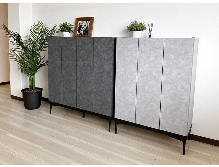 シューズボックス 幅100cm 玄関収納 シューズ収納 石目調 高級感 サイドテーブル リビング 完成品 日本製 キッチン収納 バー bar barカウンター(代引不可)