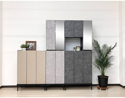 シューズボックス 幅100cm 玄関収納 シューズ収納 石目調 高級感 サイドテーブル リビング 完成品 日本製 キッチン収納 バー bar barカウンター(代引不可)