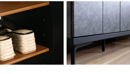 シューズボックス 幅100cm 玄関収納 シューズ収納 石目調 高級感 サイドテーブル リビング 完成品 日本製 キッチン収納 バー bar barカウンター(代引不可)