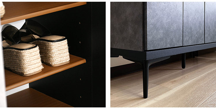 シューズボックス 幅75cm 玄関収納 シューズ収納 石目調 高級感 サイドテーブル リビング 完成品 日本製 キッチン収納 バー bar barカウンター(代引不可)