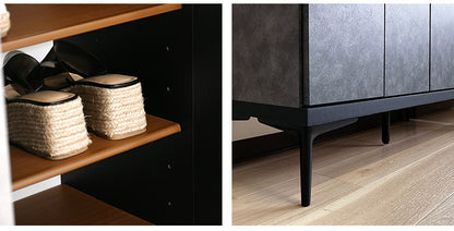 シューズボックス 幅75cm 玄関収納 シューズ収納 石目調 高級感 サイドテーブル リビング 完成品 日本製 キッチン収納 バー bar barカウンター(代引不可)