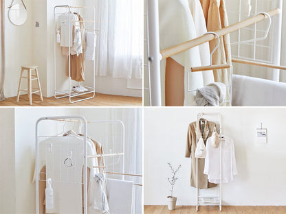 Roomnhome ハンガーラック スリム メッシュ棚 メッシュ収納ハンガー 60×40×160cm ハンガーラック コートハンガー ハンガースタンド スタンドハンガー コート掛け 洋服かけ 洋服ハンガーラック(代引不可)