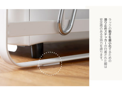 Roomnhome シンプルなデザインのレンジラック上ラック 1段 大型レンジ対応 電子レンジ トースター 炊飯器 ラック レンジ置台 卓上 棚 カウンター上 収納 調味料ラック ルームアンドホーム(代引不可)