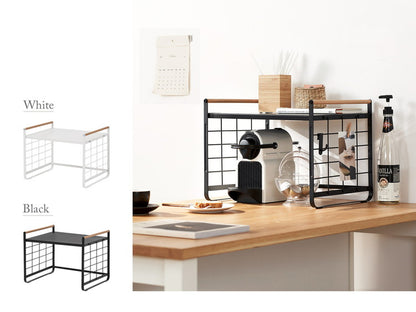 Roomnhome シンプルなデザインのレンジラック上ラック 1段 大型レンジ対応 電子レンジ トースター 炊飯器 ラック レンジ置台 卓上 棚 カウンター上 収納 調味料ラック ルームアンドホーム(代引不可)