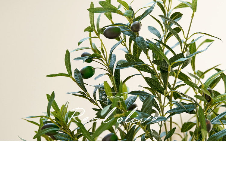 roommhome オリーブの木 120cm フェイクグリーン 人工観葉植物 造花 観葉樹 室内 観葉植物 オリーブ グリーン ルームアンドホーム(代引不可)