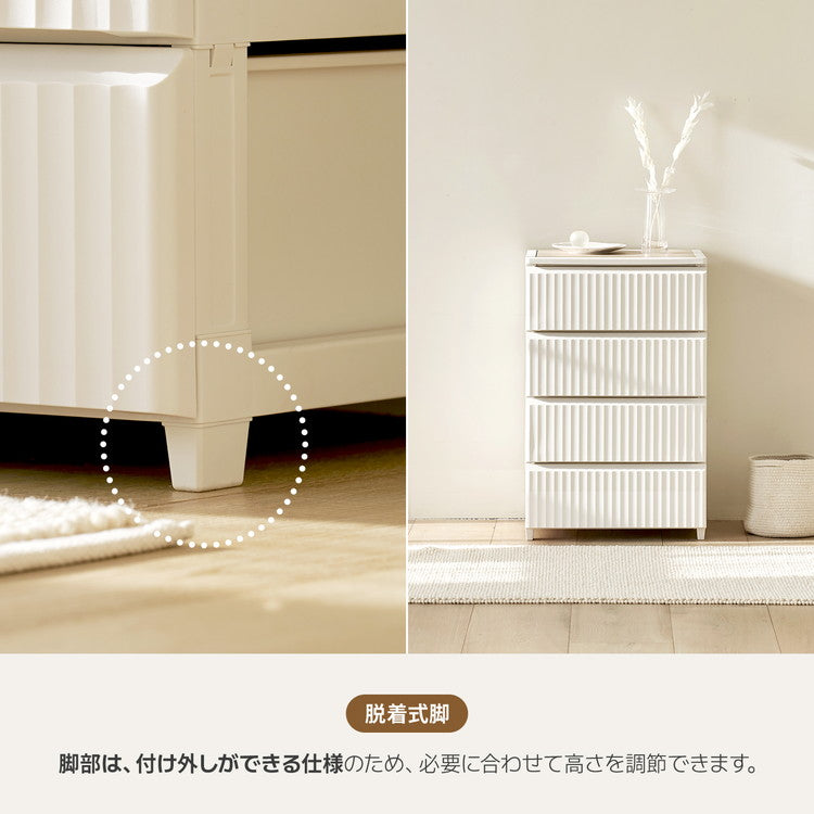 roomnhome テンバー お洒落 チェスト プラスチック 引き出し タンス 収納ボックス リビング 5段 リビングチェスト 韓国インテリア(代引不可)