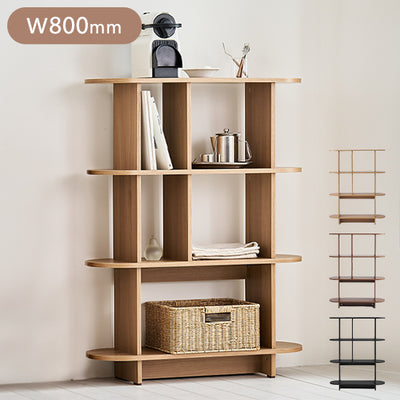 roomnhome バルトラウンドシェルフ ラック 4段 80cm ドレッサー 見せる収納 収納 サイドテーブル メイクスペース オープンラック デザインラック シェルフ スリム ディスプレイラック 本棚