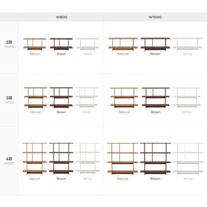 roomnhome バルトスクエアラック 幅100cm 2段 オープンラック 木製 見せる収納 収納 サイドテーブル メイクスペース デザインラック シェルフ スリム 本棚 韓国インテリア