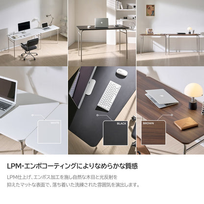 roomnhome ステンレス デスク バルト 幅100 奥行60 4人掛け スチール ミッドセンチュリー 製 100×60cm リビング ダイニング パソコンデスク つくえ 机 デスク テーブル