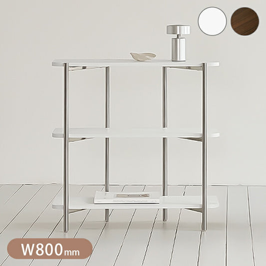 roomnhome ステンレス オープンラック ステンレス バルトステンシェルフ 収納 幅80cm 3段 棚 見せる収納 ラック 省スペース デザインラック シンプル モダン ディスプレイラック 韓国インテリア【送料無料】