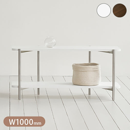 roomnhome ステンレス オープンラック ステンレス バルトステンシェルフ 収納 幅100cm 2段 棚 見せる収納 ラック 省スペース デザインラック シンプル モダン ディスプレイラック 韓国インテリア【送料無料】