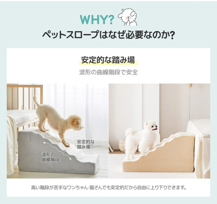 roomnhome ベーシックペットスロープ ステップ 犬用運動玩具 ペットステップ 犬 階段 ペット用 ステップ 犬階段 犬用階段 犬用 ステップ ドックステップ 犬ステップ ペット階段(代引不可)