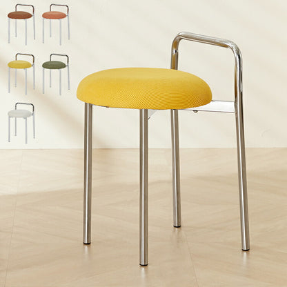 roomnhome ボストン クロム スツール 幅56cm mix素材 おしゃれ クッション クロムフレーム 取っ手付き 防水 生活防水 コーデュロイ イス 椅子 チェア