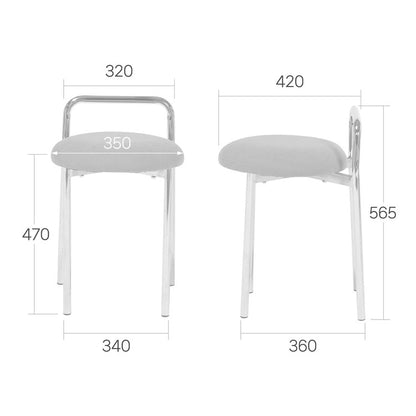 roomnhome ボストン クロム スツール 幅56cm mix素材 おしゃれ クッション クロムフレーム 取っ手付き 防水 生活防水 コーデュロイ イス 椅子 チェア