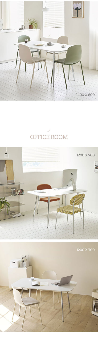 roomnhome ダイニングテーブル 幅140cm 丸型 ホワイト クイーンズ クロムテーブル 韓国インテリア センターテーブル テーブル リビングテーブル コーヒーテーブル【送料無料】