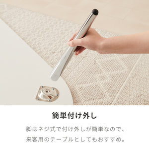 【roomnhome×リコメン堂】ローテーブル 80cm クローム脚 おしゃれ 韓国インテリア 高さ42cm 耐荷重約20kg センターテーブル【限定商品】かわいい シンプル インテリア モダン(代引不可)