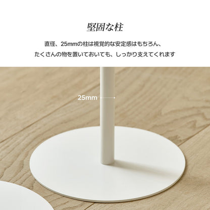 roomnhome サイドテーブル アイアン アンドラウンドテーブル 幅40cm 高さ44cm ダイニング サイドテーブル 韓国インテリア おしゃれ コンパクト 小さめ