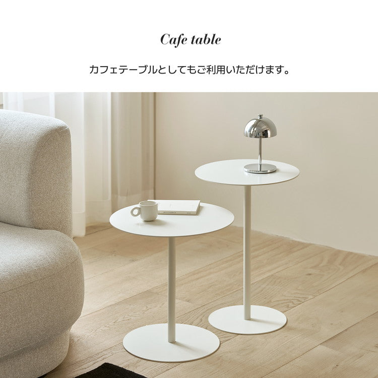 roomnhome サイドテーブル アイアン アンドラウンドテーブル 幅40cm 高さ44cm ダイニング サイドテーブル 韓国インテリア おしゃれ コンパクト 小さめ