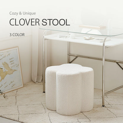 roomnhome クロ-バー スツール ブークレ ミニマル モダン おしゃれ 滑り止め クッション インテリア ドレッサースツール カフェ 寝室 リビング ドレスルーム 椅子 チェアー
