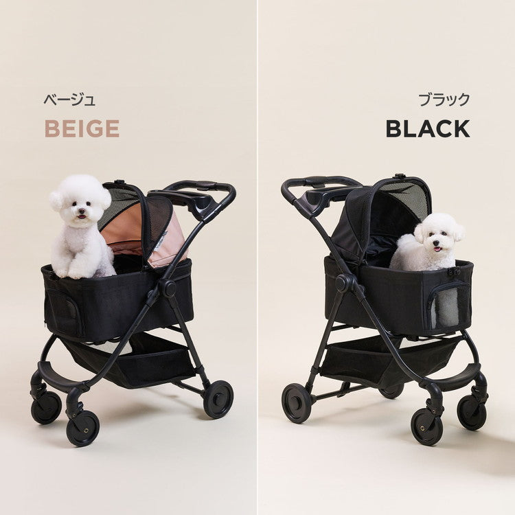 roomnhome EASY DX 分離型 3way 分離式 対面式 フルオープン 4輪 犬用 ペットキャリー トラベル 多頭 犬カート 小型犬 中型犬 ペット用カート コンパクト お出かけ 韓国インテリア