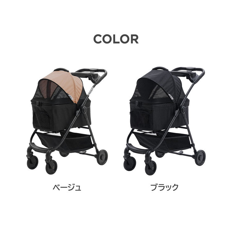 roomnhome EASY DX 分離型 3way 分離式 対面式 フルオープン 4輪 犬用 ペットキャリー トラベル 多頭 犬カート 小型犬 中型犬 ペット用カート コンパクト お出かけ 韓国インテリア