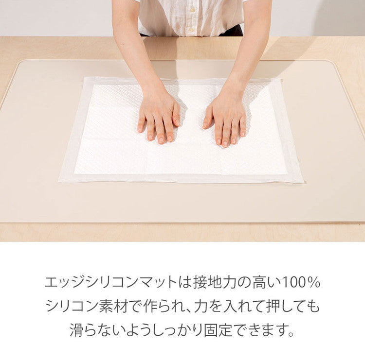 エッジシリコンマット 55cm×45cm 【リコメン堂限定オリジナルカラー  3色】薄型 防臭、防水機能付き トイレトレー ペットトイレ 薄型 ペット シート シーツ ペットシート 【roomnhome×リコメン堂】
