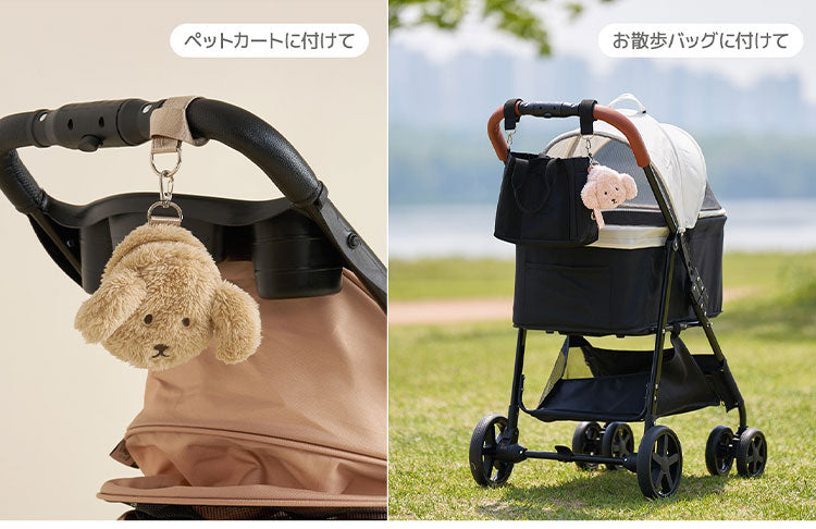 roomnhome マナーポーチ 何とも言えない表情のうんち袋入れ ストラップ付き 排便物袋入れ 出せるホール付き 韓国インテリア お散歩バッグ バギーバッグ 手首ストラップ 犬 ペット 軽量バッグ 軽い(代引不可)【メール便】