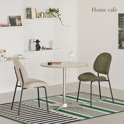 2脚セットroomnhome 体圧分散 ダイニングチェア ホッパーベントブークレチェア 椅子 背もたれ モダン リビングチェア ダイニングチェア 食卓椅子 ブークレ生地 インテリアコーディネート おしゃれ
