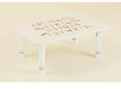 Roomnhome 色々な動物キャラクターデザイン 子供用 折り畳み テーブル 幅70cm 4段階 高さ調整 70×60×29cm アルファベット 韓国産 E1級 エコ合板使用 キッズテーブル 勉強机 ルームアンドホーム(代引不可)