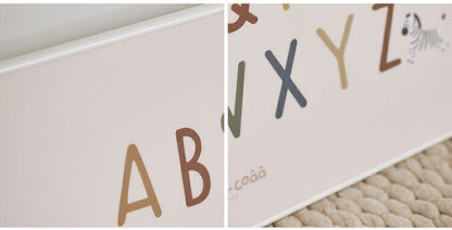 Roomnhome 色々な動物キャラクターデザイン 子供用 折り畳み テーブル 幅70cm 4段階 高さ調整 70×60×29cm アルファベット 韓国産 E1級 エコ合板使用 キッズテーブル 勉強机 ルームアンドホーム(代引不可)