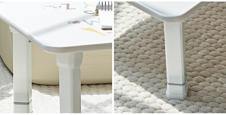 Roomnhome 色々な動物キャラクターデザイン 子供用 折り畳み テーブル 幅70cm 4段階 高さ調整 70×60×29cm アルファベット 韓国産 E1級 エコ合板使用 キッズテーブル 勉強机 ルームアンドホーム(代引不可)