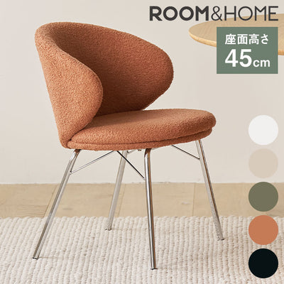 roomnhome リバティチェア ダイニングチェア おしゃれ 肘付き 椅子 リコメン堂限定 ミッドセンチュリー 韓国インテリア 在宅ワーク キャスターなし イス