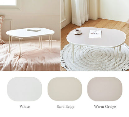 roommhome モノラウンドフォールディングテーブル 折り畳み式 幅80cm 折りたたみ ミニテーブル ローテーブル 折り畳みテーブル センターテーブル マルチテーブル ベッドテーブル サイドテーブル(代引不可)