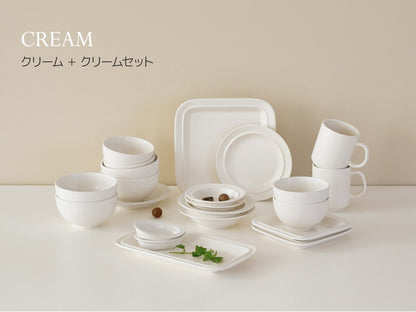 Roomnhome 食器セット 22点セット MONDE 4人 韓国食器 食器セット オーブン使用可能 食器 お皿 皿 プレート 小皿 ボウル 大皿 おしゃれ 韓国製 器 パスタ皿 キッチン プレゼント 結婚祝い(代引不可)