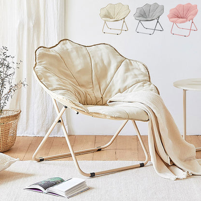 Roomnhome ムーンチェア-フォールディングチェアリラックスチェア 折り畳み椅子 折りたたみ椅子 背もたれ ムーンチェア ラウンジチェア ポーダブルチェア アルミチェア 椅子 一人掛け(代引不可)