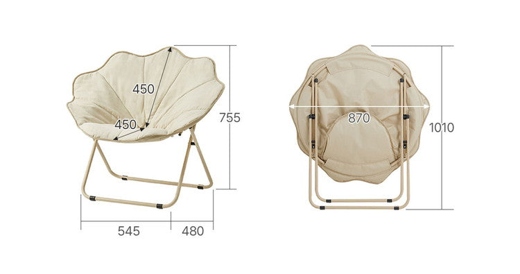 Roomnhome ムーンチェア-フォールディングチェアリラックスチェア 折り畳み椅子 折りたたみ椅子 背もたれ ムーンチェア ラウンジチェア ポーダブルチェア アルミチェア 椅子 一人掛け(代引不可)