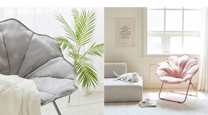 Roomnhome ムーンチェア-フォールディングチェアリラックスチェア 折り畳み椅子 折りたたみ椅子 背もたれ ムーンチェア ラウンジチェア ポーダブルチェア アルミチェア 椅子 一人掛け(代引不可)