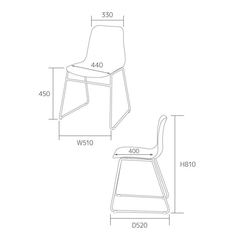 Roomnhome ダイニングチェア ニュートラルチェアー背もたれ オフィスチェア モダン リビングチェア インテリアコーディネート おしゃれ リモートワーク モダン ミニマル ワンルーム 韓国インテリア(代引不可)