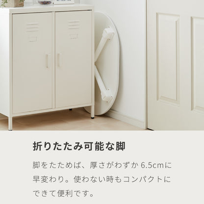 roomnhome×リコメン堂 【高さ6段階調節】 ラウンド 折りたたみテーブル E0等級 LPM ローテーブル センターテーブル サイドテーブル 完成品 組立不要 子供 安全 角丸 ノートPC 韓国インテリア