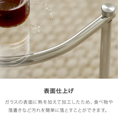 【roomnhome×リコメン堂】ガラステーブル 幅100cm 幅120cm センターテーブル ビーンズ型 楕円型 韓国インテリア ローテーブル リビングテーブル ミッドセンチュリー カフェテーブル (代引不可)